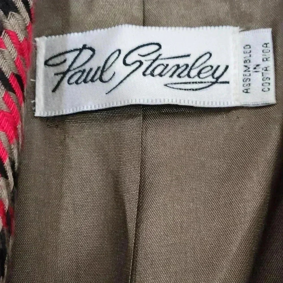 Vintage Paul Stanley Red Black Plaid Blazer • Power Suit Jacket • Women's 4 - Picture 7 of 13